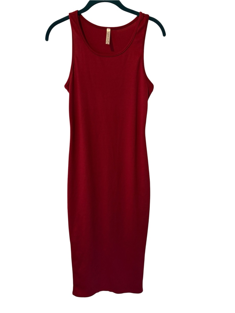 Lyss Loo Sleeveless Midi Dress in Wine Red